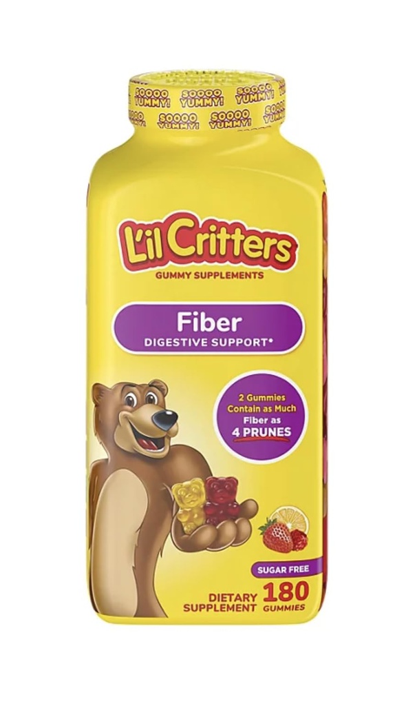 L'il Critters 섬유 Gummies, 설탕 무료, 180 조사