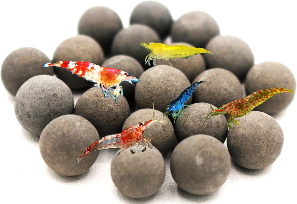 굉장한 기업 Betta & Shrimp Tourmaline 30 성분 이상 무기물 공 수족관 물병은 수질, PH 균형, 건강, 색깔 & Breeding (20 팩 일정한)를 개량합니다