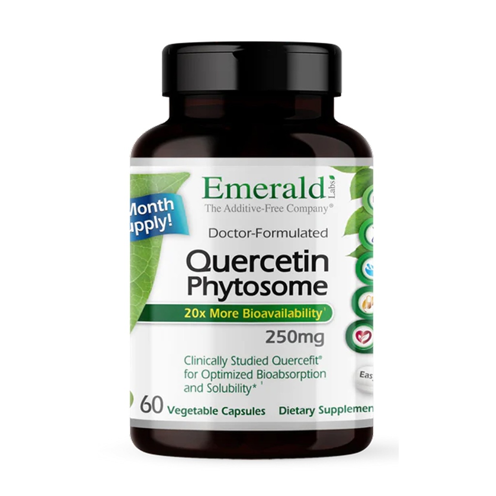 EMERALD LABS Quercetin Phytosome - 면역 지원을위한 Quercetin Complex - Vegan & Gluten-Free - 60 야채 캡슐