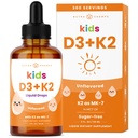 NutraChamps Kids 비타민 D 3 K2 Drops, 비타민 D3 & K2 MK-7, 아이 1000 IU, 건강한 뼈, 심장 & 면역 체계, 유아를 위한 설탕 자유로운 보충교재, 300의 서빙
