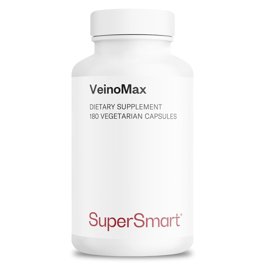 Supersmart - VeinoMax (Advanced Complex) - Diosmin, Hesperidin, Horse Chestnut, Vitexin - Veins Supplement | 비 GMO 및 글루텐 무료 - 180 채식 캡슐