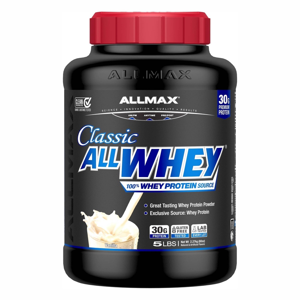 ALLMAX 영양 AllWhey 고전적인 Whey Protein, 바닐라, 5 파운드