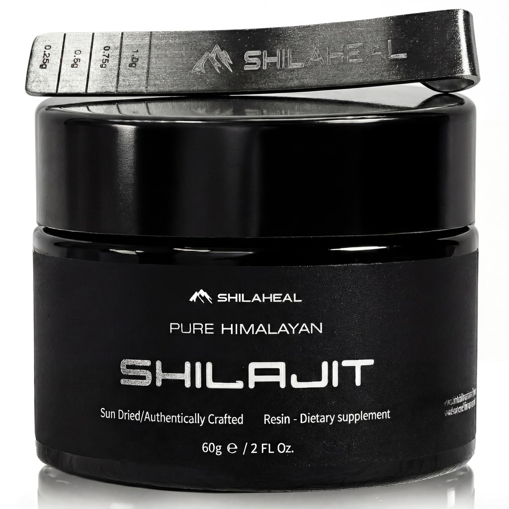 Shilajit Authentic Himalayan Shilajit Resin for Men & Women, High Fulvic Acid, Energy & Stamina, Immune Support, 85 + Trace Minerals, Lab Tested Organic Shilajit Resin, 100 % 천연, 60 그램