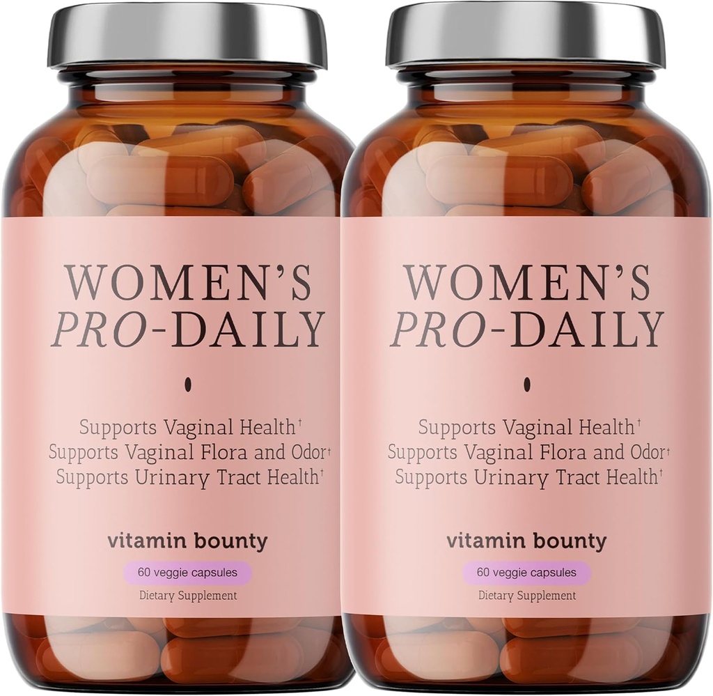 비타민 Bounty Women's Pro-Daily Probiotic - 질, 소화 및 pH 밸런스, 10 억 CFUs, 5 Strains + Cranberry 지원 - 60 캡슐 2 팩