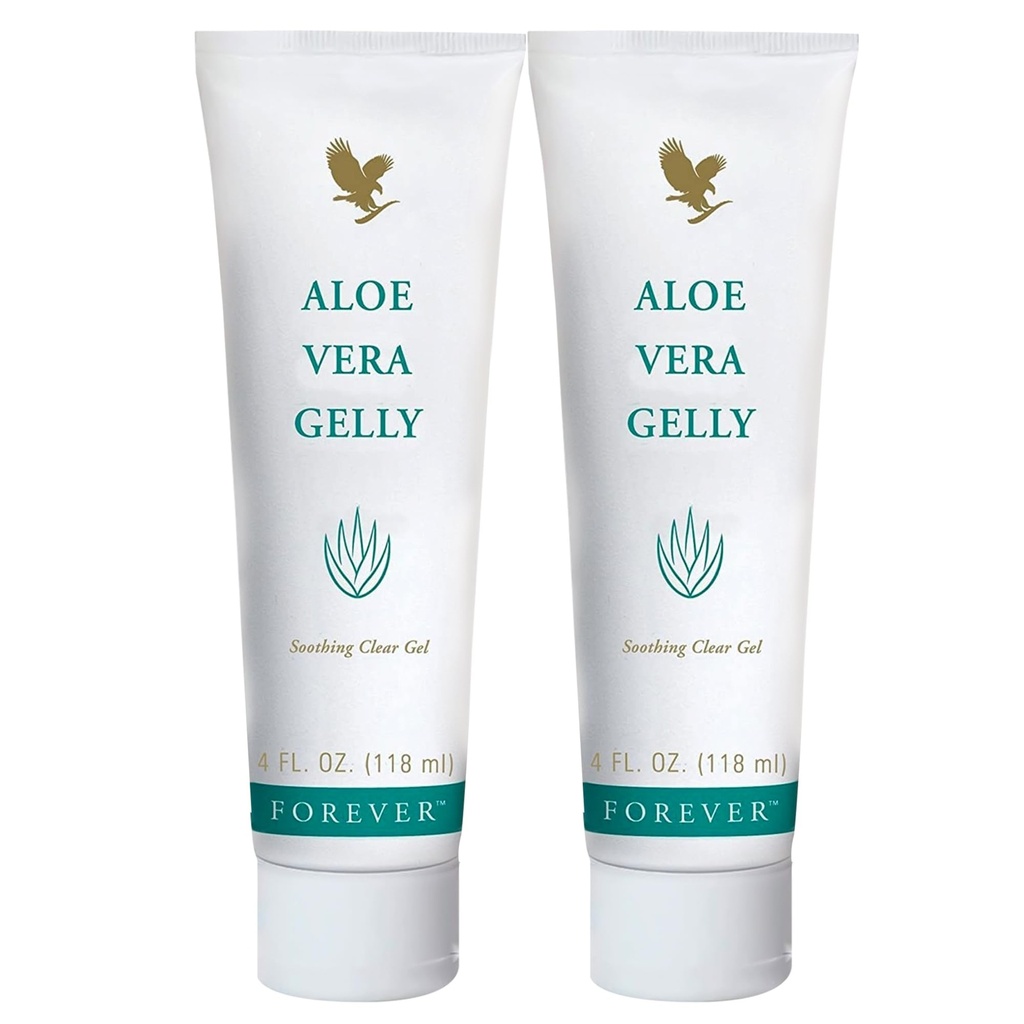 영원히 생활 - 알로에 Vera Gelly - Sooth, Moisturize 및 조건에 순수한 알로에 젤 - Vegan 및 글루텐 - 무료 - 4 fl oz (포장 2)