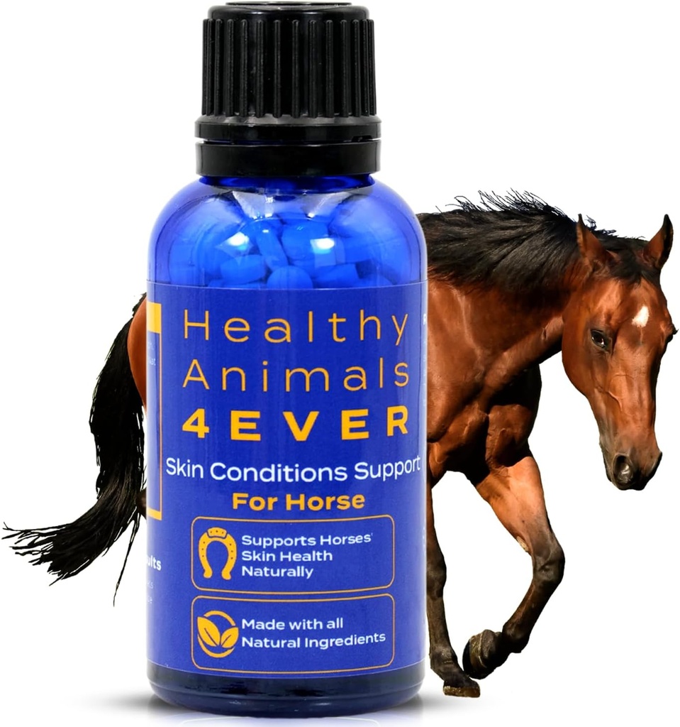 HA4E - 말 피부 상태 지원 - Dermatitis, Rain Rot & Ringworm을 방지하는 데 도움이 - 높게 효과적인 자연, Homeopathic 보충교재 - 300 기타 제품