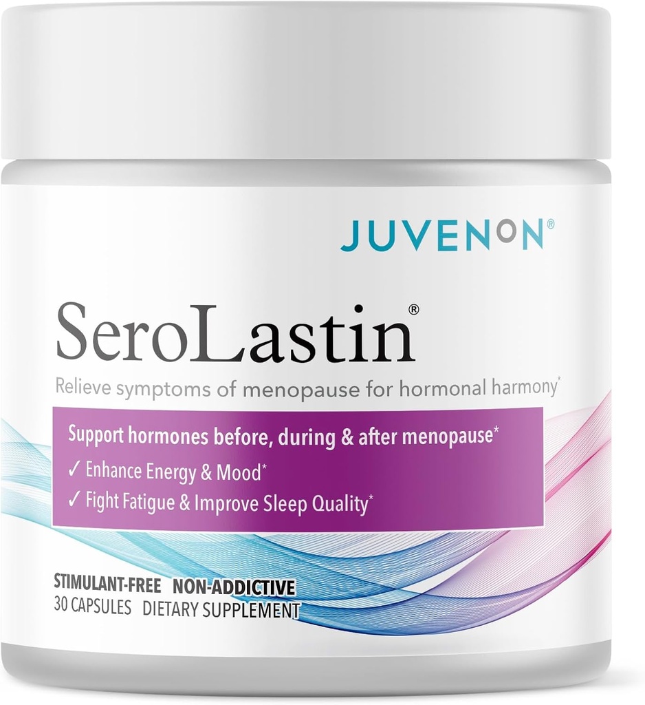 Juvenon Menopause는 여성 계류 지원, 뜨거운 섬광 기복, Peri-Menopausal 지원, 호르몬 균형, 승진 Calm, 에너지, 명확성, 수면, 자연적인 초본 보충교재, (30의 캡슐)를 위한 보충교재를 보충합니다