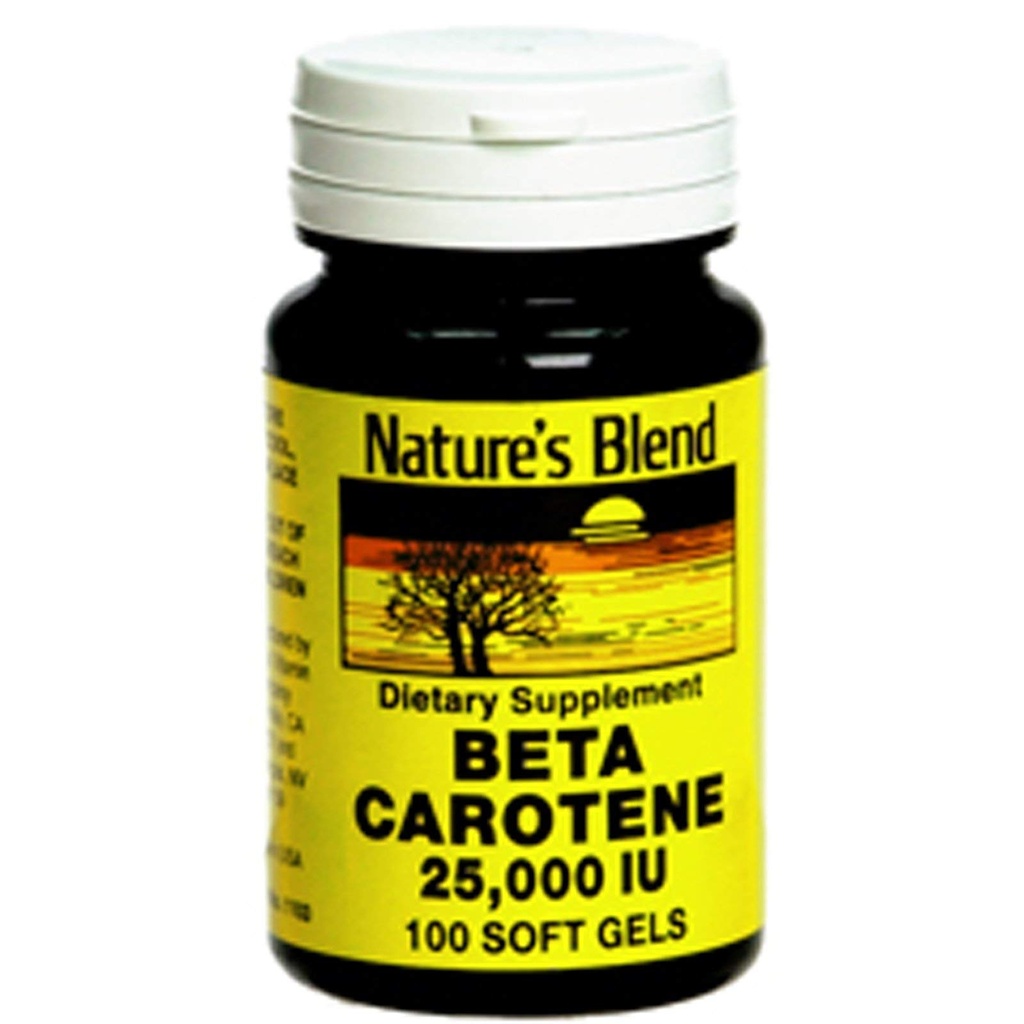 자연의 혼합 베타 카로틴 25,000 IU 100 Softgels
