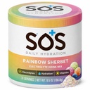 SOS Hydration Electrolyte Powder Drink Mix | 31 인분 | 낮은 설탕 | 15 칼로리 | Keto-Friendly & Rapid Rehydration | 레인보우 셔베르트