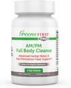 녹색 첫번째 가득 차있는 몸 AM/PM Cleanse 보충교재 - Toxins의 자연적인 Detox를 위해 - 가득 차있는 Intestinal & 변비 구호 - 소화 건강 캡슐 - 20의 Veggie 캡슐