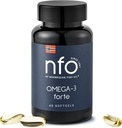 NFO Omega-3 Forte Fish Oil with Fish Gelatine - 프리미엄 물고기 기반 오메가-3 | 순수 해양 포뮬러 | 높은 EPA 및 DHA | 60 캡슐
