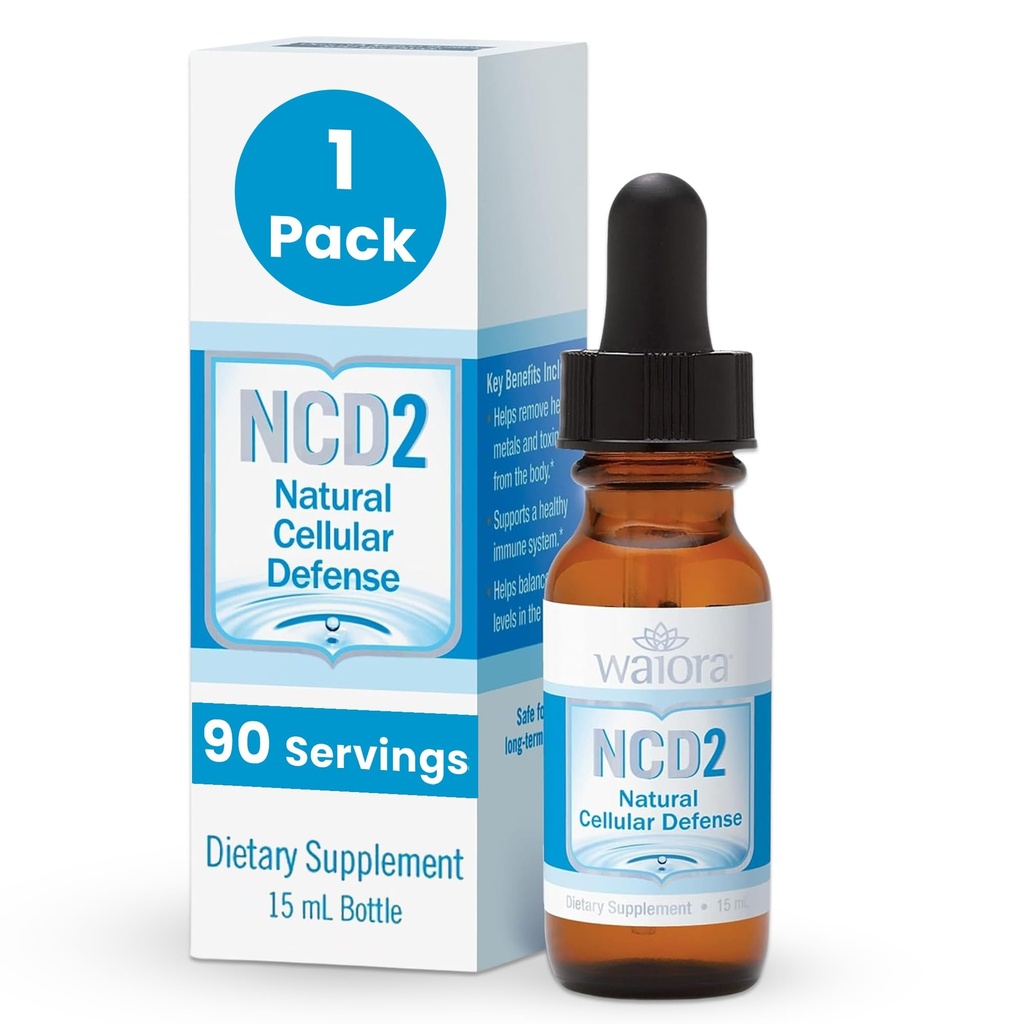 Waiora NCD2 활성 최고의 순수 비석 액체 드롭 – 자연 바디 클렌징 & 비석 Clinoptilolite 액체, pH 밸런스 포뮬러, All-Natural – 1 병 (0.5 oz.), 90 서빙