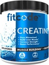 Fitcode Creatine Monohydrate 근육 건물, 회복, 힘 & 체력을 위한 순수한 Micronized Creatine Monohydrate의 5개 그램, Unflavored 분말, 60의 서빙