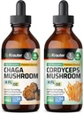 BIO KRAUTER 차가 버섯 Tincture 4 Fl. Oz. & Cordyceps 버섯 Tincture 4 Fl. Oz.