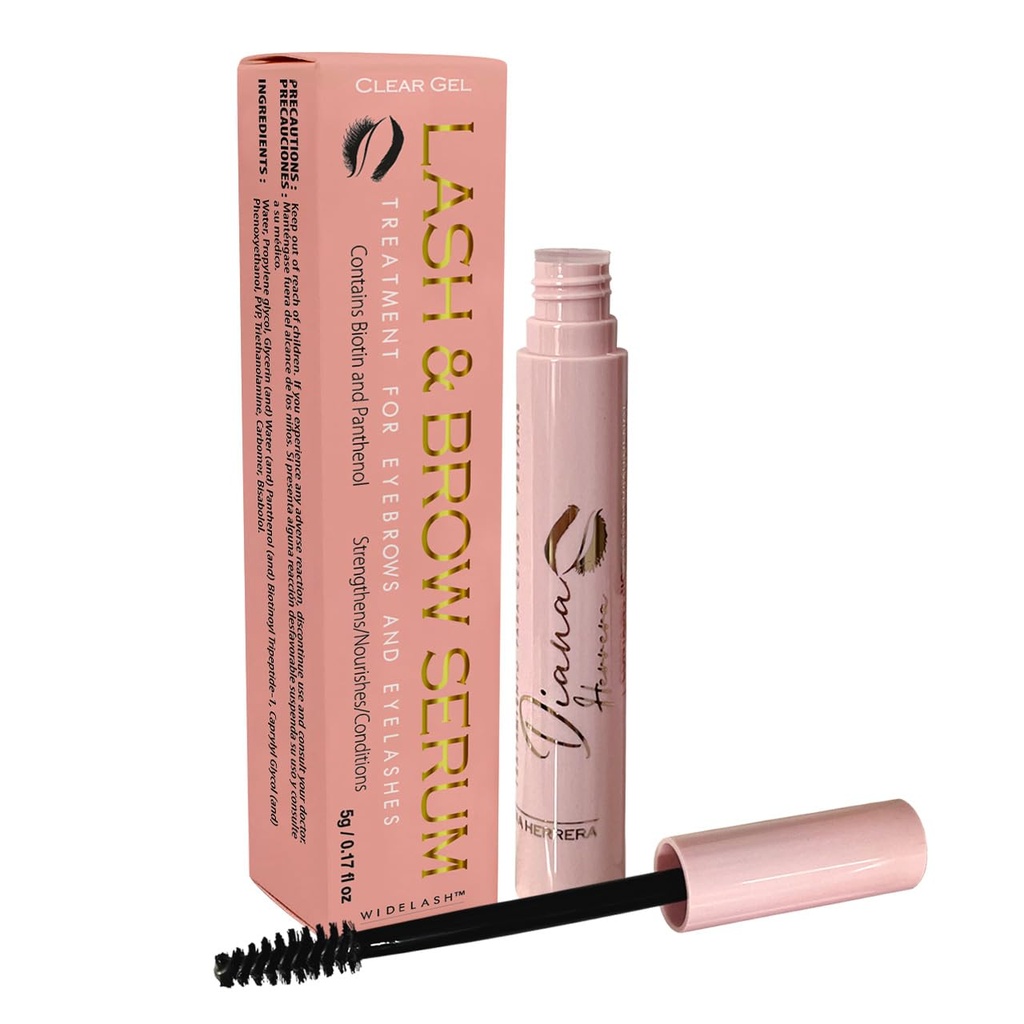 DIANA HERRERA "Brow and lash enhancing serum for thicker, and fuller appearance, 영양, 강화 및 조절식, 투명, 0.17 fl oz (5ml) ."