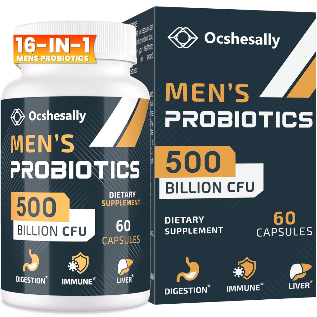 남성, 500 억 CFUs & 12 Strains Mens probiotic, Turmeric, Cranberry, Goji - 소화 건강, Gut, Immune & Bloating, Prostate & Urinary Tract 건강, 60 캡슐에 대한 Probiotics