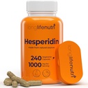 Hesperidin 1000mg, 240 캡슐 (4 달 공급), 지원 심혈관 건강, 혈압 & 순환, 면역 지원, 유력한 산화 방지제 & 관 기능 이점, 미국에서 만드는