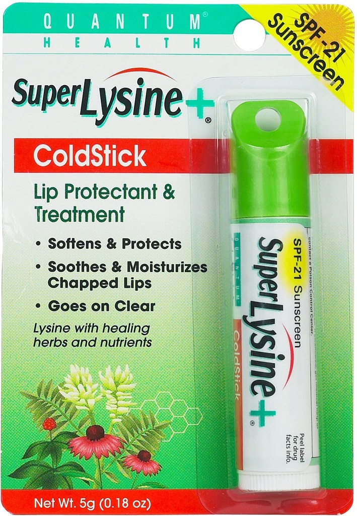 Quantum Super Lysine 및 콜드 스틱 튜브 립 보호기 및 냉수 처리 - 0.18 oz