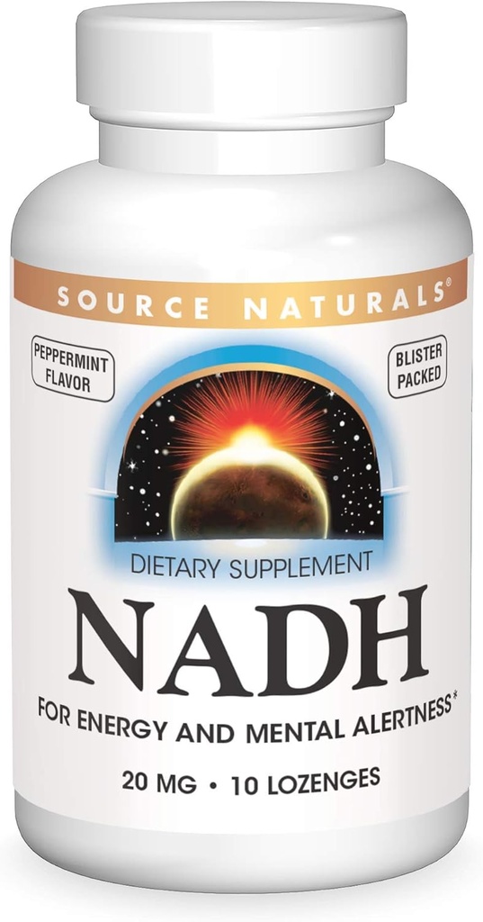 근원 자연적인 NADH 20mg의 부스트 에너지와 정신 Alertness*, 10 Lozenges