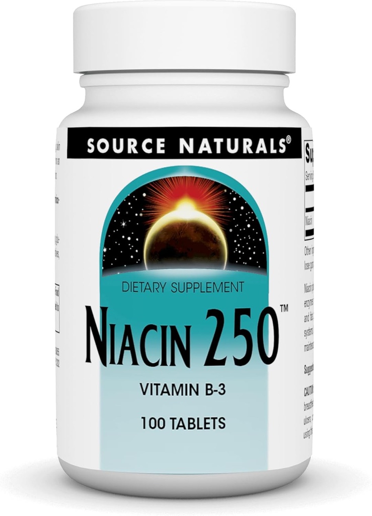 근원 자연적인 Niacin 250 정제, 100 조사