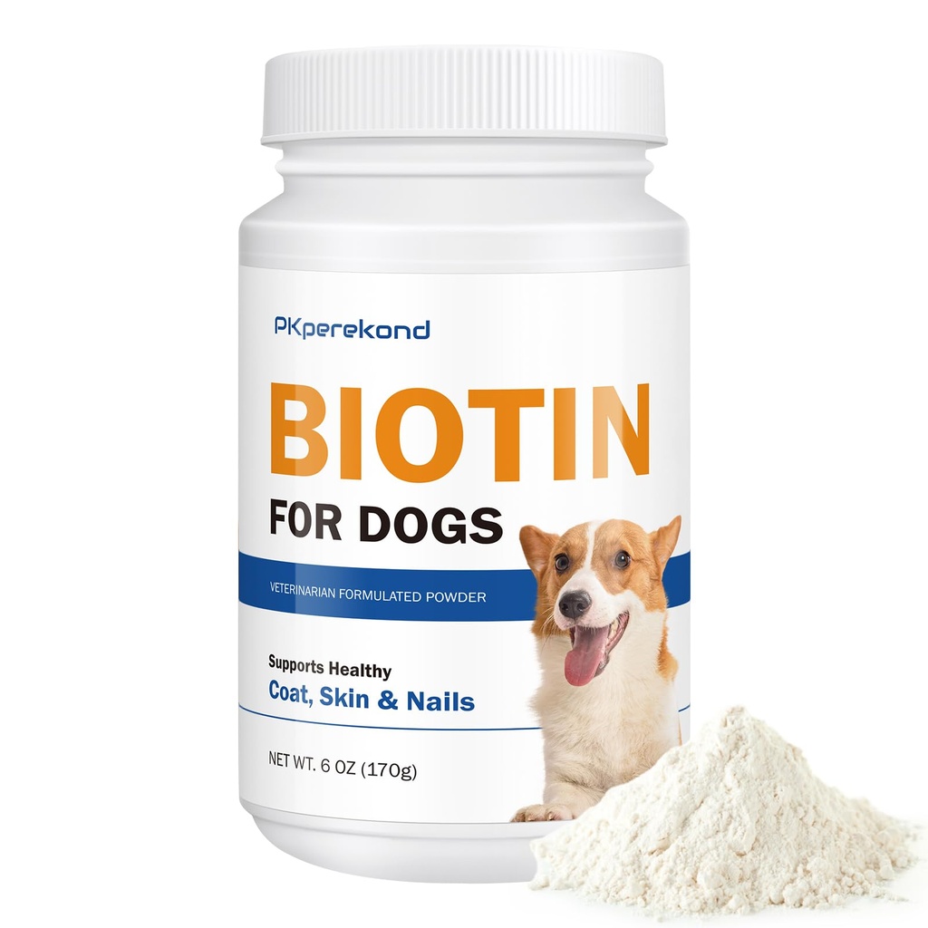 개를 위한 Biotin, 지원 빛나는 외투 및 건강한 피부, 힘 개 못, 개 Shedding를 위한 Biotin 분말 보충교재, 개를 위한 건조한 피부 기복, 6개 oz