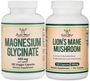 Wellness Support Duo – 마그네슘 글리세린과 사자의 맨(Mane)은 전반적인 건강과 인식을 지원합니다.