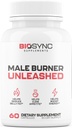 BioSync - 남성 버너 UNLEASHED | 남성 체중 감량 용 지방 버너 | Appetite Suppressant, Carb Blocker, Energy Booster | 6 Ultra Dosed 강력한 재료 | 안전한 3rd Party Tested - 60 캡슐
