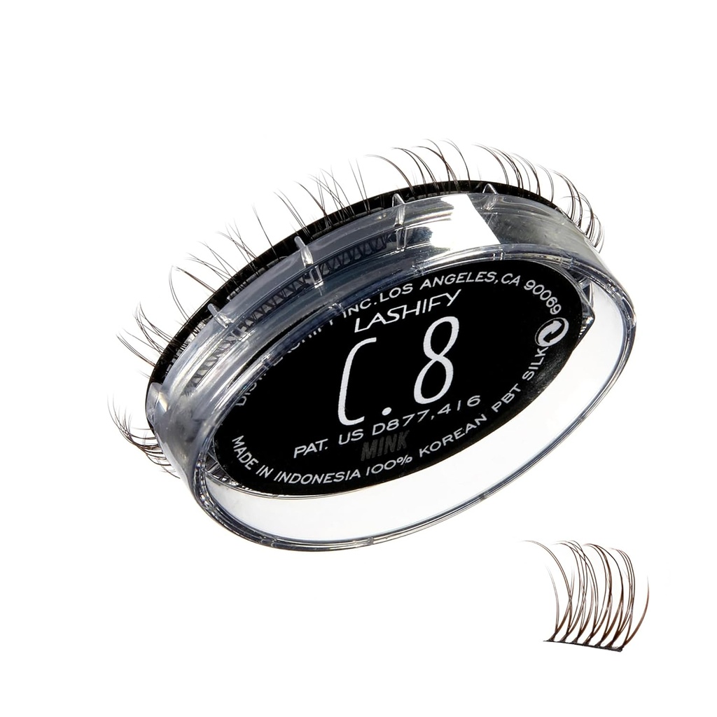 Lashify Curl 8mm Gossamer Eyelash Extensions Refill, Minx Color, DIY False Lashes for Natural Look