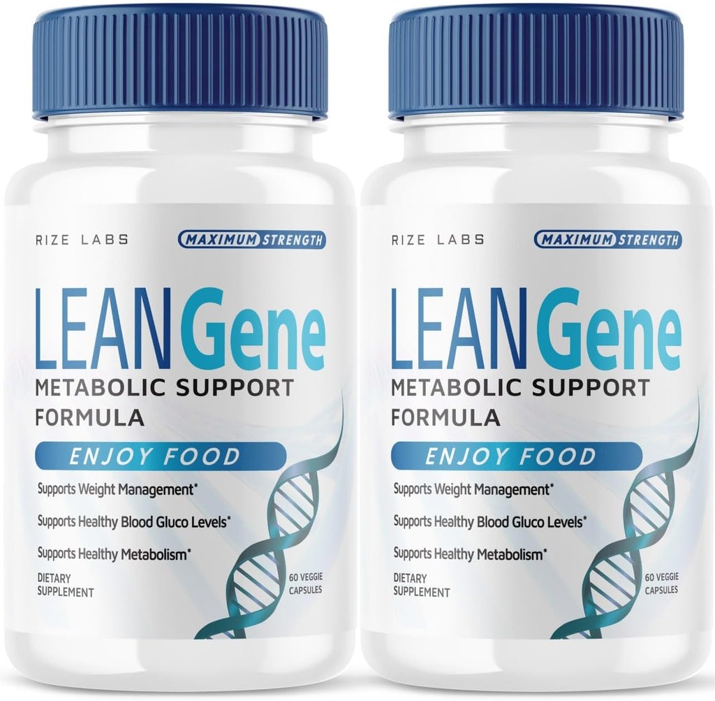 Rize 실험실 Lean Gene 보충교재, 대사 지원 공식, 진보된 체중 감소를 위한 Lean 유전자, Lean Gene 최대 힘 캡슐, LeanGenex All-Natural 알약 (120의 캡슐) (2의 포장)