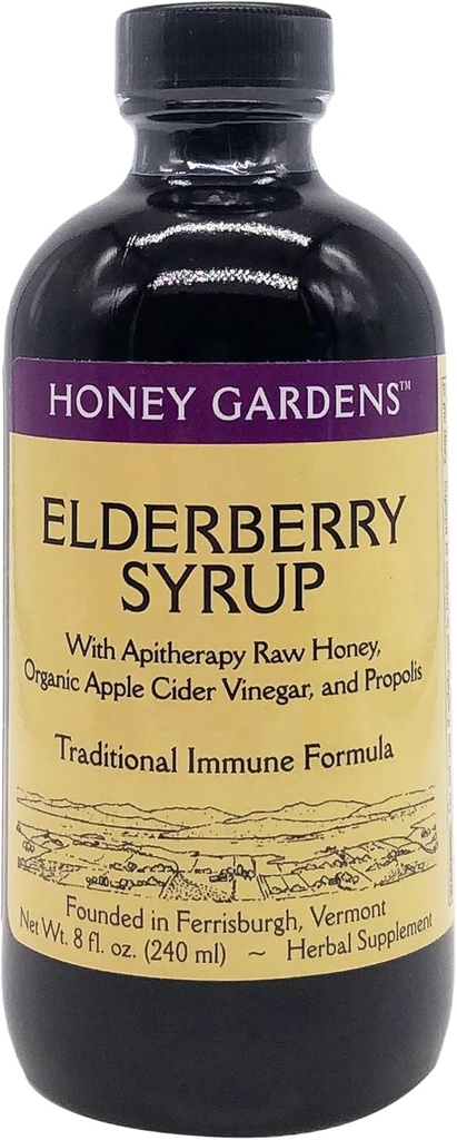 꿀 정원 APIARIES Apitherapy 꿀 Elderberry 추출물, 8 FZ