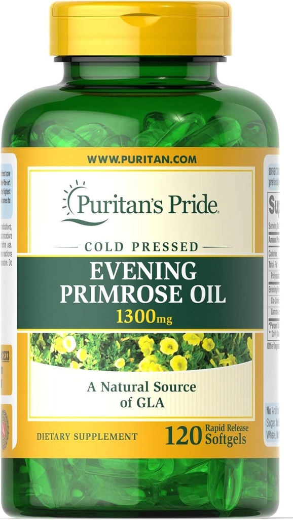 Puritan의 Pride 저녁 Primrose 기름 1300 mg Softgels, 120 조사