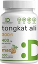 DEAL SUPPLEMENT Tongkat Ali Extract 300 : 1 400mg 및 Maca Root 400mg | 300 캡슐, Ultra Strength Longjack (Eurycoma Longifolia) + 페루 Maca - 비 GMO, 남자 건강, 성능을위한 초본 보충