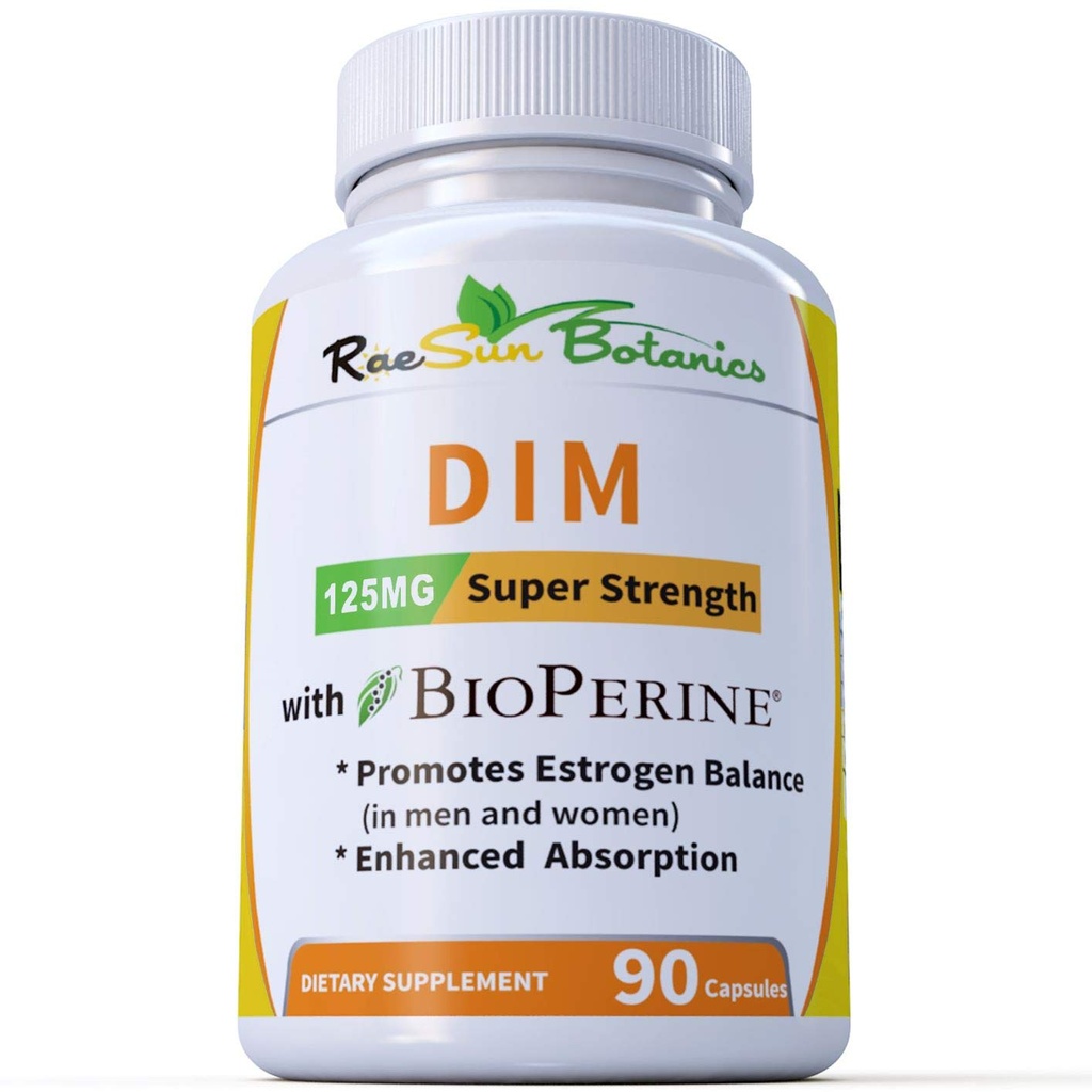 DIM 보충교재 125mg - DIM Diindolylmethane 플러스 BioPerine 에스트로겐 균형, 호르몬 Menopause 균형, 여드름 지원, 머리 피부 및 못을 위한 DIM의 90 일 공급