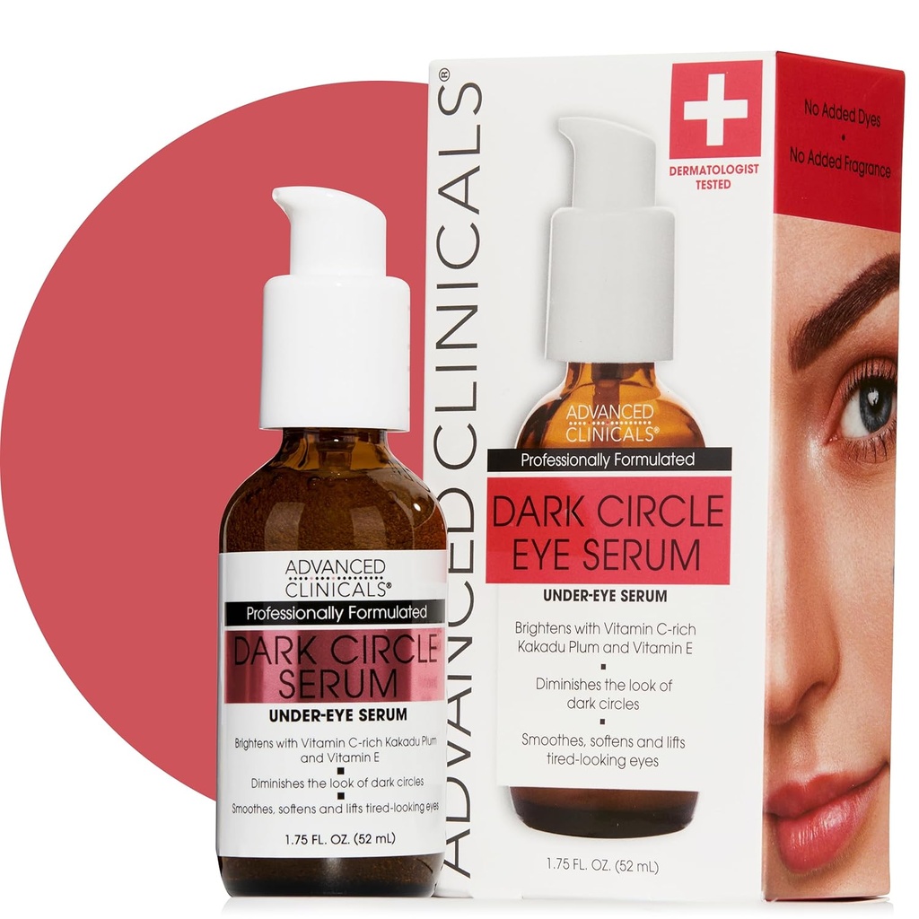 Hyaluronic 산 Moisturizer + 펩티드를 가진 얼굴을 위한 눈 혈청의 밑에 진보된 임상 어두운 원형 카페인 | Brightening 비타민 C 혈청 도움은 Puffy 눈 & 정밀한 선, 1.75 Fl Oz의 보기를 개량합니다