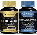 WELLNESS LABSRX Resveratrol 캡슐 Shilajit 순수한 Himalayan 캡슐