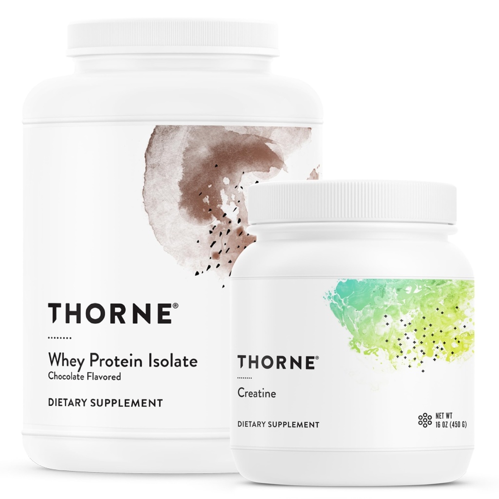 THORNE - 성능 Whey Protein Isolate & Creatine Combo - 근육 지원 및 에너지 - 스포츠에 대한 NSF 인증 - 30 ~ 90 서빙