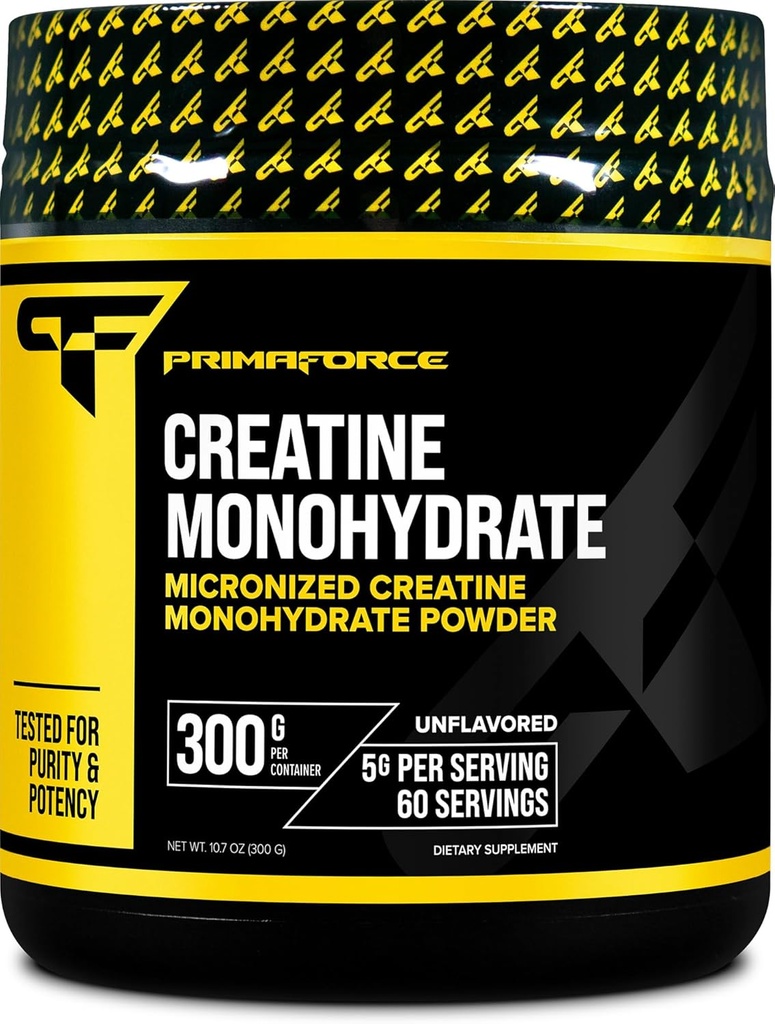 Primaforce 크레아틴 Monohydrate 분말, 300 그램 - Micronized, 글루텐 무료, 비 GMO