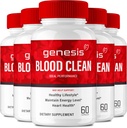 Genesis Blood Clean 캡슐 - 최대 강도를위한 고급 공식 보충 - 천연 혈관 클리너, GenesisBlood Clean Pills, GenesisBloodClean Pastillas 리뷰 (5 팩)
