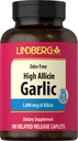 Lindberg 마늘 보충교재 알약 | 500mg | 100개의 모자 | 높은 Allicin (5000mcg)를 가진 무취 | Allium Sativum 추출물 | Non-GMO, 글루텐 무료