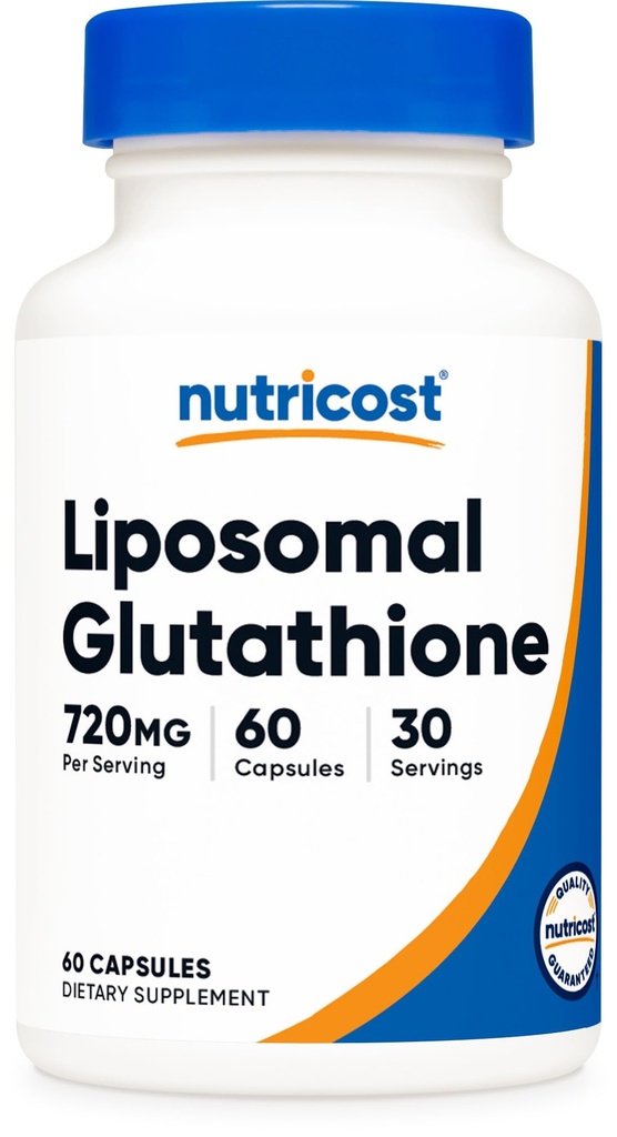 Nutricost Liposomal Glutathione 보충교재 60 캡슐, 봉사 당 720 mg - Vegan, GMO 자유로운, 30의 서빙