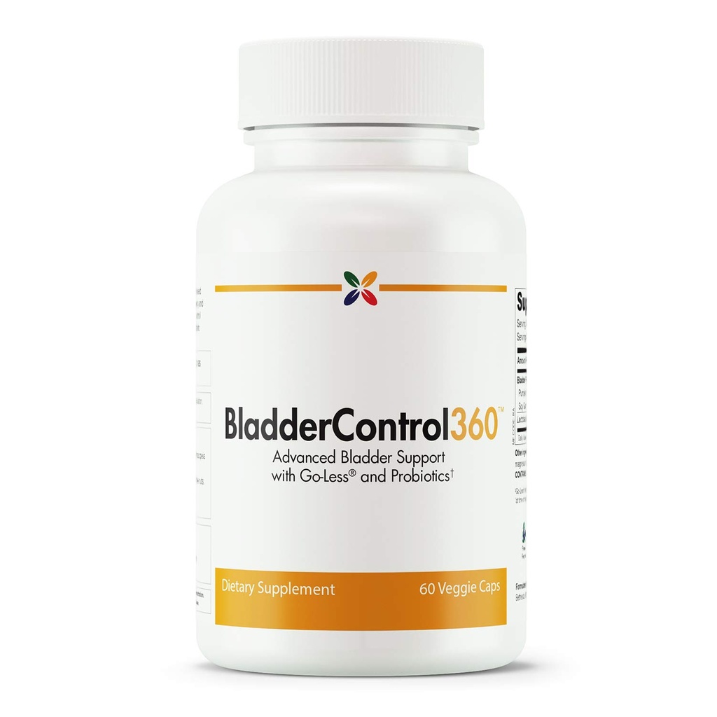 지금 노화 중지 - BladderControl360 공식 - Bladder 제어 지원 - Go-Less & Probiotics - Urinary 건강 Probiotic 보충 - Lactobacillus Rhamnosus, 호박 씨앗 & Soy Germ 추출물 - 60 Vcaps