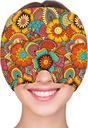 ZNÖCUETÖD Migraine 기복 모자 두통 기복 모자 Migraines 두통 Sinus 긴장 긴장 머리 얼음 팩 포장 Migraine 가면 Hangover 모자 얼음 콩 뜨거운/찬 압축 여자를 위한 찬 모자 얼음 모자