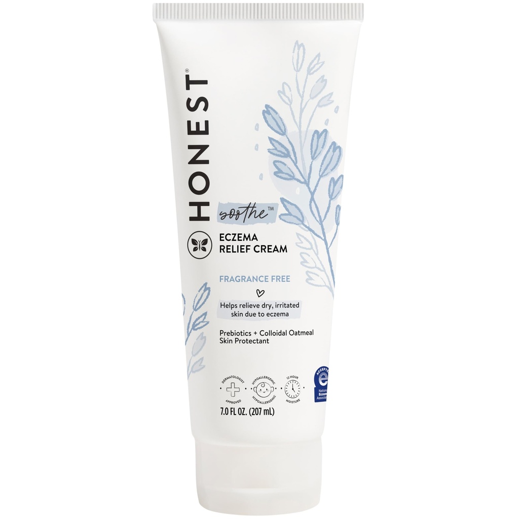 정직한 회사 Eczema Soothing 치료 크림과 피부 보호제는 아기 Prebiotics Colloidal Oatmeal 7 oz를 위한 Gentle를 자연적으로 Derived