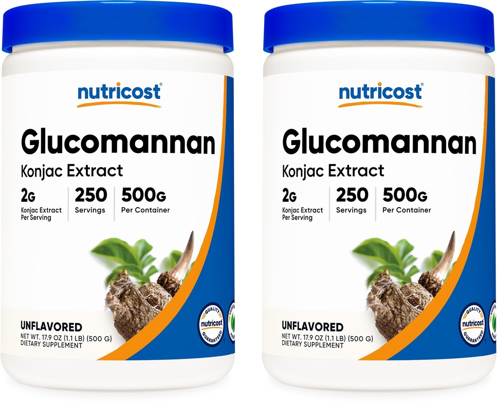 Nutricost Glucomannan 분말 500G (2 병)