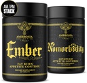 Ambrosia Nomorbidity Advanced Appetite Control & Ember Thermogenic Fat Burner | 강력한 Hunger Management, Appetite Support & Fat Burning System with KSM-66 Ashwagandha, Garcitrin, CapsiMaxTM, 아프리카