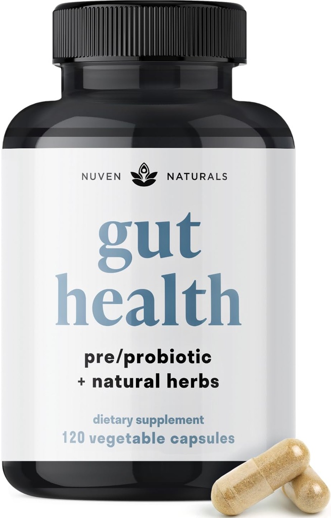 올인원 Gut 건강 w / Probiotics, Prebiotics, Digestion-Supporting Herbs, and Adaptogens - 소화에 도움 Gut 수리 공식을 누설, 소화에 도움, 좋은 박테리아를 촉진