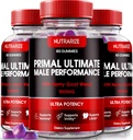 NutraRize (3 팩) Primal Ultimate Gummies, 공식 PrimalUltimate Performance Supplement, Regain Confidence, Premium Gummy, 공식 프라임 얼티밋 리뷰 (180 Gummies)