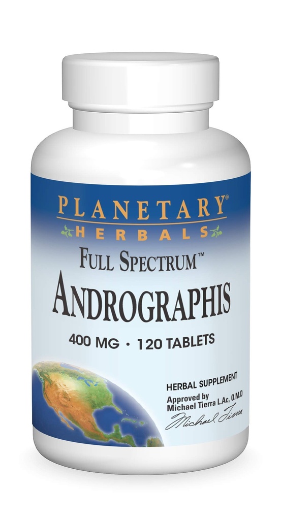 행성 초본 가득 차있는 스펙트럼 Andrographis 400mg 지원 건강한 소화, 심장 혈관 & Unrinary 체계 - 건강한 간결을 위한 지원 & 면역 기능 - Ayurvedic 허브 - 120의 정제