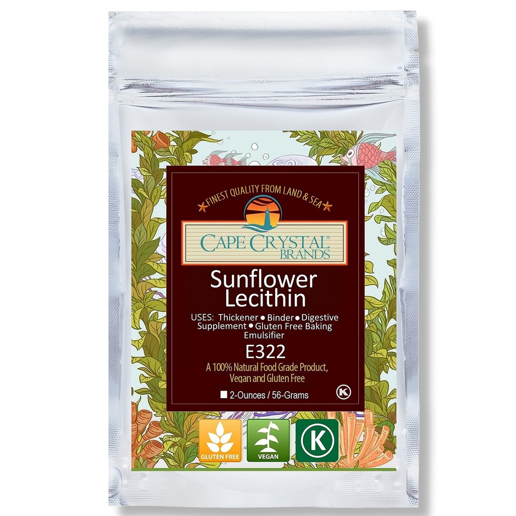 케이프 크리스탈 해바라기 Lecithin 분말 100 % 자연 및 글루텐 - 무료. 그것은 콩, 콩 GMO 대안 Soy Lecithin 분말 (2-oz.)입니다.
