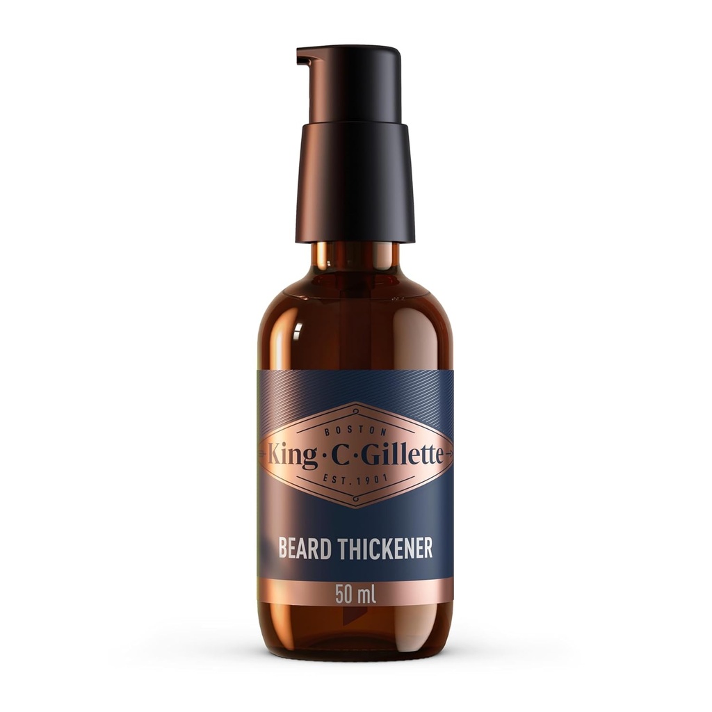 킹 C. Gillette Beard thickener 비타민 B 복합체 및 카페인, 1.7oz